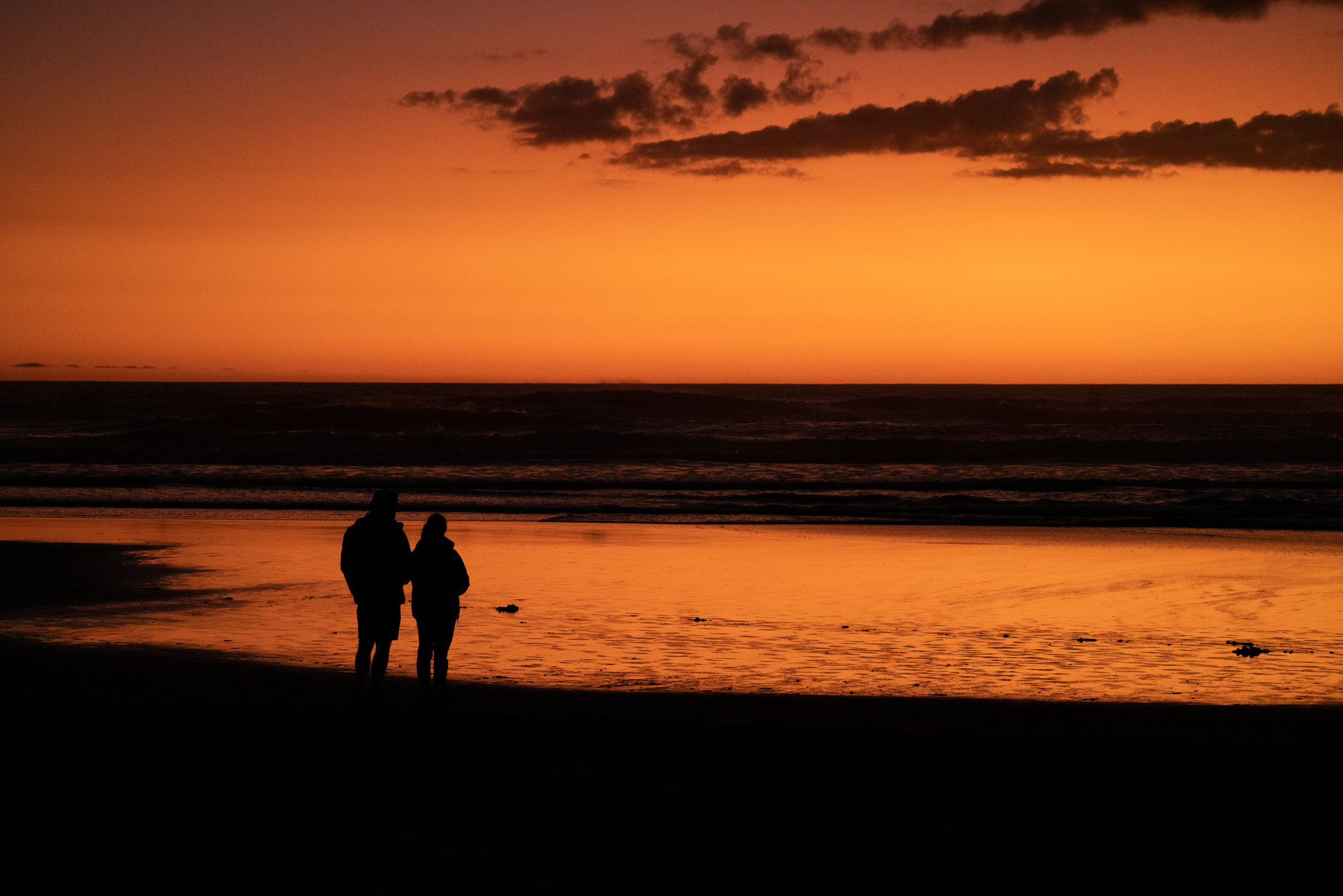 sunset / coucher de soleil à Piha