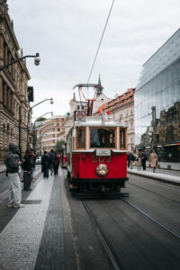 Vintage tram Prague